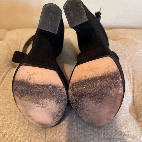 STUART WEITZMAN "Saucy" platform sandals shoes in black - Picture 5 of 5